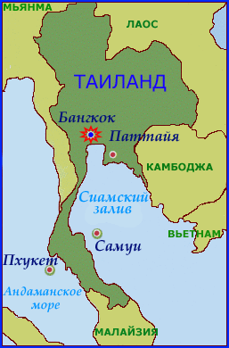 карта тайланда с островами