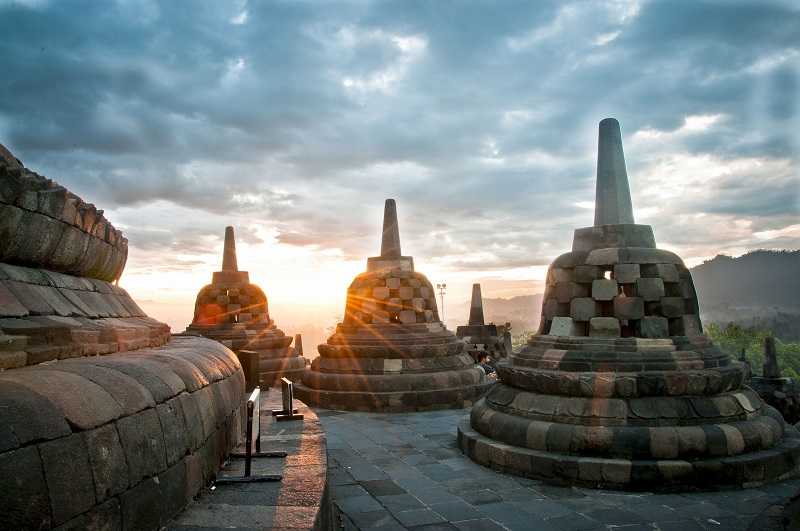 храм Боробудур восход солнца