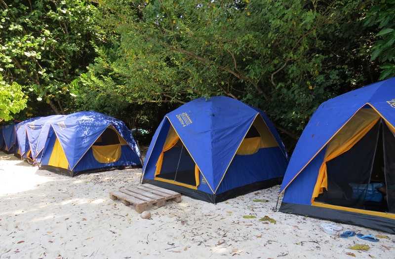 суринские острова,палаточный кемпинг